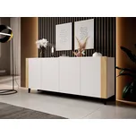 Komoda s dvířky LORDA - dub kraft / bílá