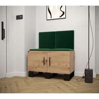 Předsíňová stěna Předsíňová sestava RUMIE 19 - dub artisan, zelené panely