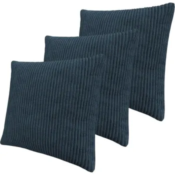Polštář Set 3x dekorativní polštář 50x50 cm ZANE - tmavý modrý