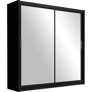 Šatní skříň Šatní skříň 120 JULIA se zrcadly - černá