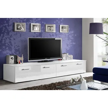 Televizní stolek TV stolek DAN - bílý