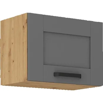 Kuchyňská linka Digestořová skříňka LAILI - šířka 50 cm, šedá / dub artisan