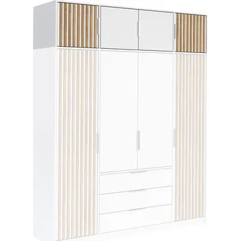 Nástavec na skříň Nástavba na šatní skříň 196 AGNESA - bílá