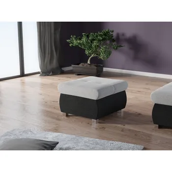 Taburet Taburetka ABEL 1 - černá / světlá šedá