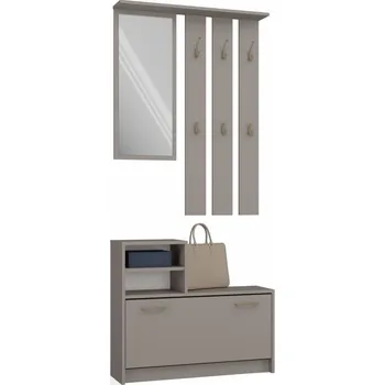 Předsíňová stěna Předsíňová stěna CLEARLAKE - šedohnědá