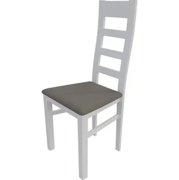 Jídelní židle Kuchyňská židle MOVILE 25 - bílá / šedá ekokůže