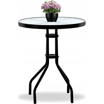 Jídelní stůl Kulatý zahradní stůl ADRIANNA - černý