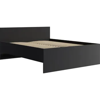 Postel Manželská postel 160x200 ANDELINA - černá matná