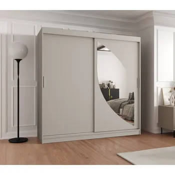 Šatní skříň Šatní skříň 200 cm SUDENA s posuvnými dveřmi - kašmírová