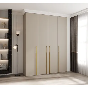 Šatní skříň Šatní skříň s policemi 190/40 LORENA 3 - kašmír / zlatá