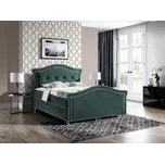 Kontinentální manželská postel 200x200 VARIEL 2 - tmavá tyrkysová + topper ZDARMA