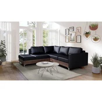 Sedací souprava Sedací souprava ORLIN - černá / dub monastery, levý roh