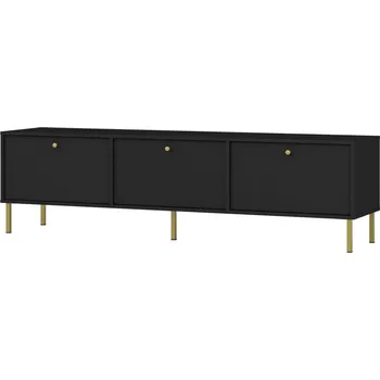 Televizní stolek Stolek pod televizi IROS 2 - grafitově černý / zlatý