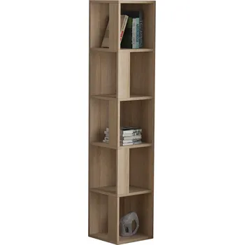 Knihovna REGÁL NA KNIHY STOJÍCÍ POLICE Praktický Piano 158cm Moderní Styl Dub