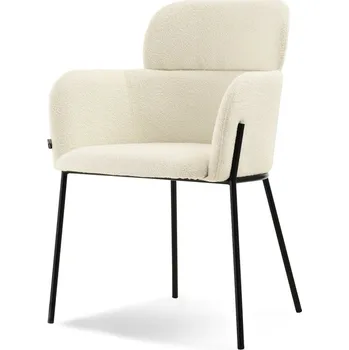 Jídelní židle Čalouněná jídelní židle ELIZARA - krémová 1 / černá