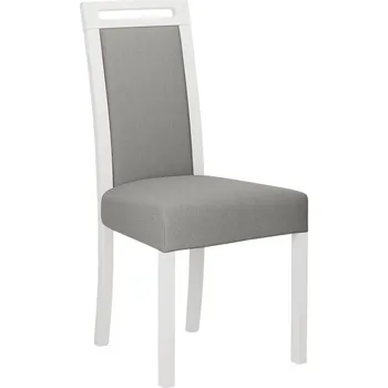 Jídelní židle Čalouněná židle do jídelny ENELI 5 - bílá / šedá