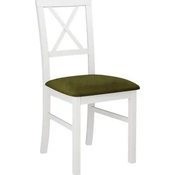 Jídelní židle Jídelní židle FRATONIA 5 - bílá / tmavá olivová