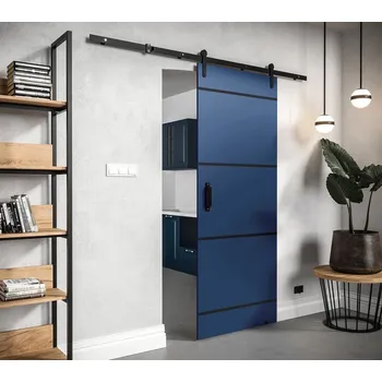 Interiérové dveře Posuvné dveře s kováním LEONTINA 3 - 90 cm, modré