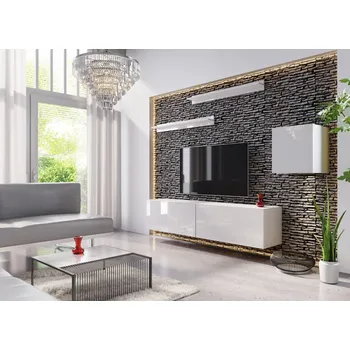 Obývací stěna Moderní obývací sestava BRADT 16 - bílá