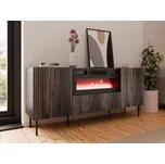 Kombinovaná komoda s elektrickým krbem ANGET - ořech
