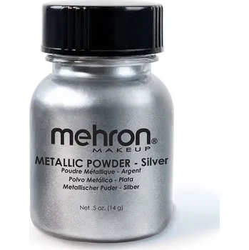 Pudr Mehron Makeup Metalický pudr - Stříbrný - 14 g