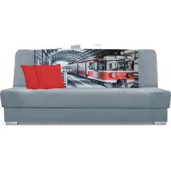 Pohovka Rozkládací pohovka BIRMA - šedá / vlak