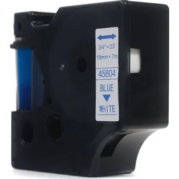 Pásek do tiskárny Ribbon JetWorld Replacement Dymo D1 Blue on White, 19mm x 7m (45804) (S0720840)