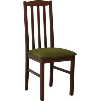 Jídelní židle Čalouněná židle k jídelnímu stolu EDON 12 - ořech / tmavá olivová