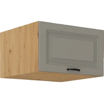 Kuchyňská linka Horní hluboká skříňka s výklopnými dvířky SOPHIA - šířka 60 cm, světle šedá / dub artisan