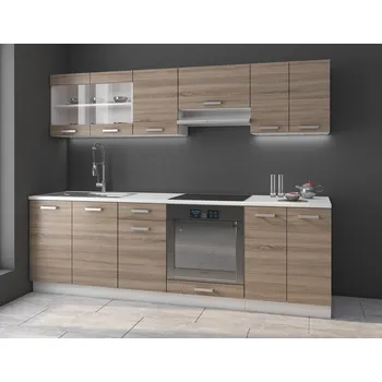 Kuchyňská pracovní deska Kuchyně 240/240 cm LIAN 1 - dub lanýž / bílá