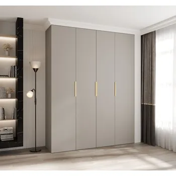 Šatní skříň Šatní skříň s policemi 190/50 LORENA 4 - kašmír / zlatá