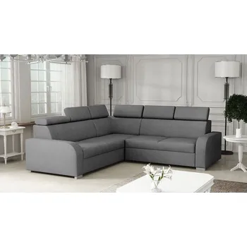 Sedací souprava Rohová rozkládací sedačka s úložným prostorem HACARI 2 - šedá