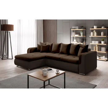 Sedací souprava Rohová sedací souprava DAFNI MINI - hnědá, levý roh