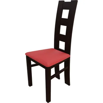 Jídelní židle Jídelní židle MOVILE 21 - ořech / červená ekokůže