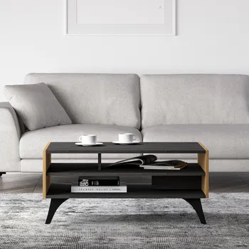 Konferenční stolek Konferenční stolek ANNIKA - dub baltic dune / jasan portland černý