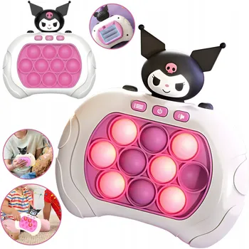 POP IT Elektronická hra Pop It Senzorická Antistresová Dovednostní Kuromi Růžová