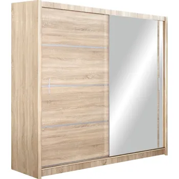 Šatní skříň Šatní skříň 203 CHITA se zrcadlem - dub sonoma