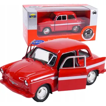 autíčko Kovový model autíčka Trabant P50 P60 Welly Legendy PRL červený (červený)