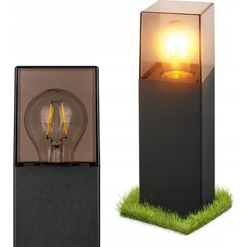 Venkovní osvětlení Obdélníkový osvětlovací sloupek Masterled E27 30 cm černý