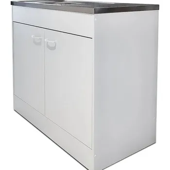 Kuchyňská skříňka Kuchyňská skříňka pod dřez EDWARD - bílá + dřez ZDARMA