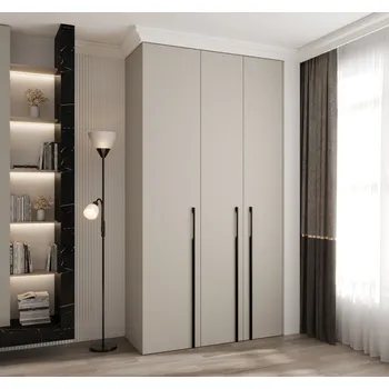 Šatní skříň Šatní skříň s policemi 130/40 LORENA 3 - kašmír / černá