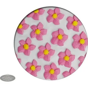 Jedlá dekorace na dort Frischmann Cukrová dekorace - Jiřiny 28 ks růžová