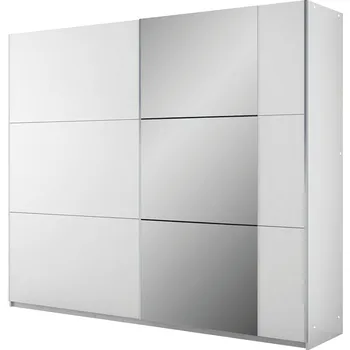 Šatní skříň Šatní skříň 250 ZARIA se zrcadlem - bílá