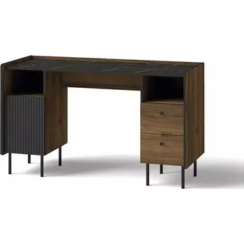 Psací stůl Psací stůl ASHEBORO - ořech / san sebastian / černý