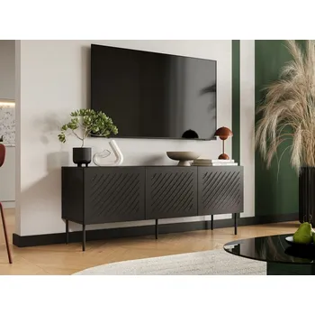 Televizní stolek Televizní skříňka RECARDI - matná černá