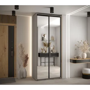 Šatní skříň Šatní skříň INDIRA 2 - 120/60 cm, kašmír / černá