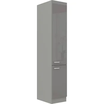 Kuchyňská skříňka Vysoká kuchyňská skříňka 40 cm RONG - šedá / lesklá šedá