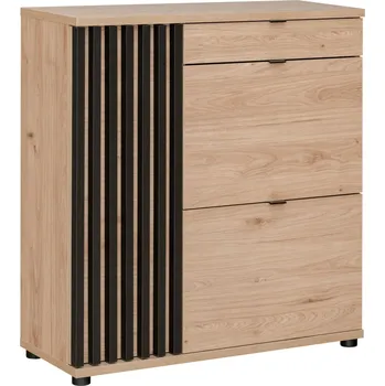 Botník Policový botník FLORENCIA - hickory jackson / černá