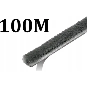 Těsnění do okna a dveří Odbojová kartáčová lišta / těsnění proti prachu 4,8x4 šedá 100m se samolepicí vrstvou