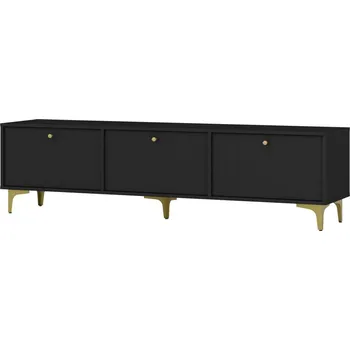 Televizní stolek Stolek pod televizi IROS 1 - grafitově černý / zlatý